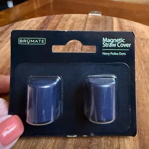 NAVY POLKA DOTS  Brumate Magnetic Straw Covers * LMTD EDITION